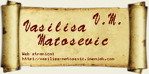 Vasilisa Matošević vizit kartica